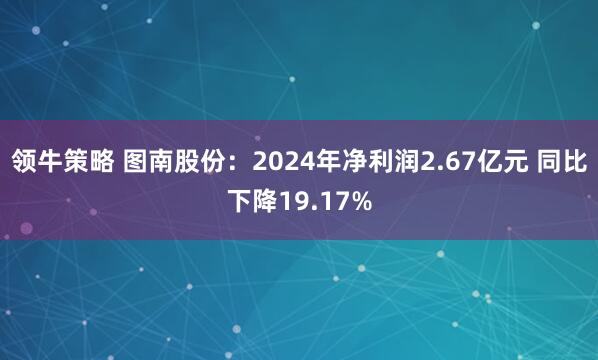 领牛策略 图南股份：2024年净利润2.67亿元 同比下降19.17%